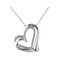 Gem And Harmony Sterling Silver Heart Pendant Necklace with Chain